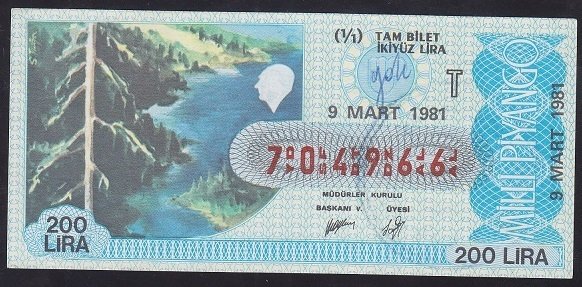 1981 9 MART TAM BİLET