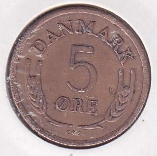 Danimarka 5 Öre 1960