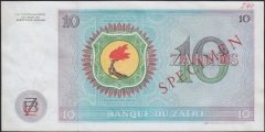 Zaire 10 Zaires 1972 Çilaltı ( Kullanım katı yoktur haffi sararma var) Specimen