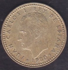 İSPANYA 1 PESETA 1980 ( İSPANYA 1982 FUTBOL ) eski para