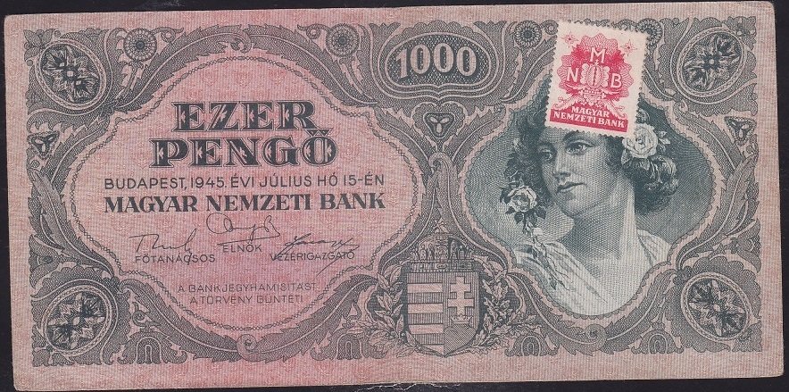 MACARİSTAN 1000 PENGO 1945 ÇÇT +