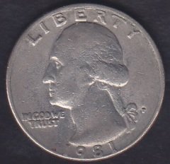 AMERİKA ÇEYREK DOLAR 1981 P
