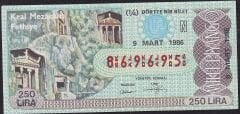 1986 9 Mart Çeyrek Bilet - N Serisi