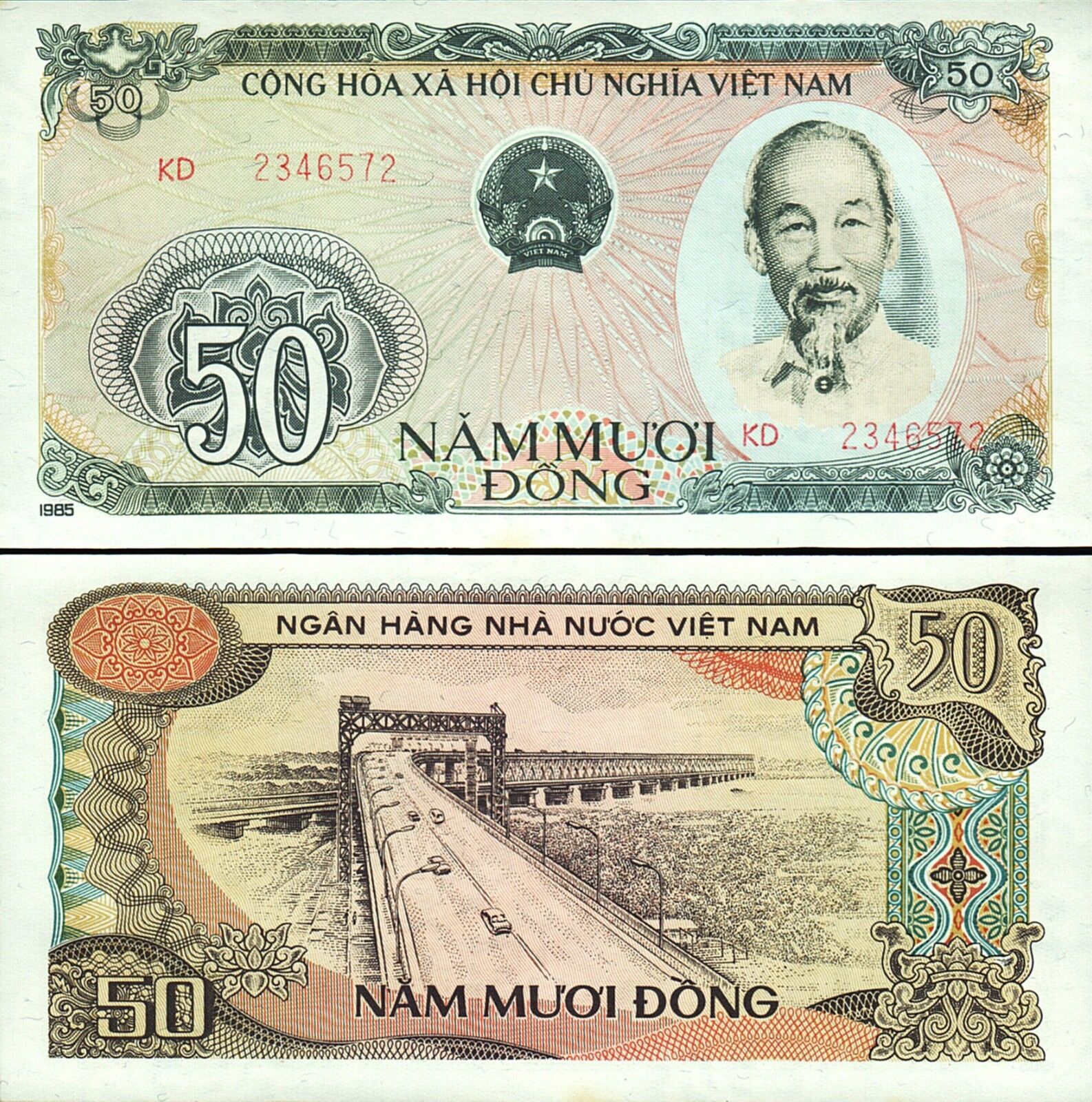 Vietnam 50 Dong 1985 Çilaltı Çil Pick 97