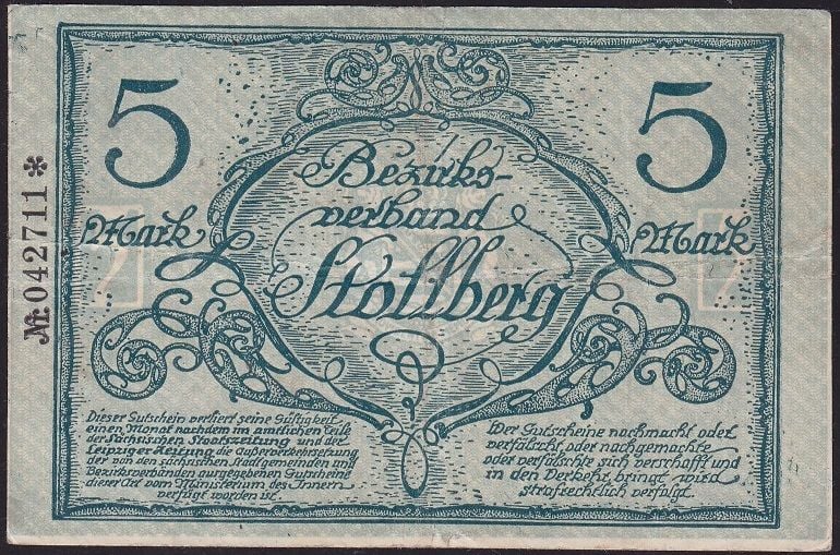 Almanya 5 Mark 1918 Çok Temiz
