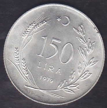 1979 YILI 150 LİRA FAO  HATIRA GÜMÜŞ ÇİLALTI ÇİL