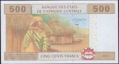 Central African States 500 Frank 2002 Çil ( C ) Pick 606C Çad