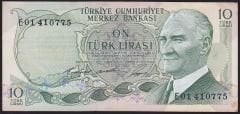 6.Emisyon 1.Tertip 10 Lira E01 410775 Ççt Çilaltı