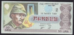 1981 19 MART ÇEYREK BİLET - N SERİSİ