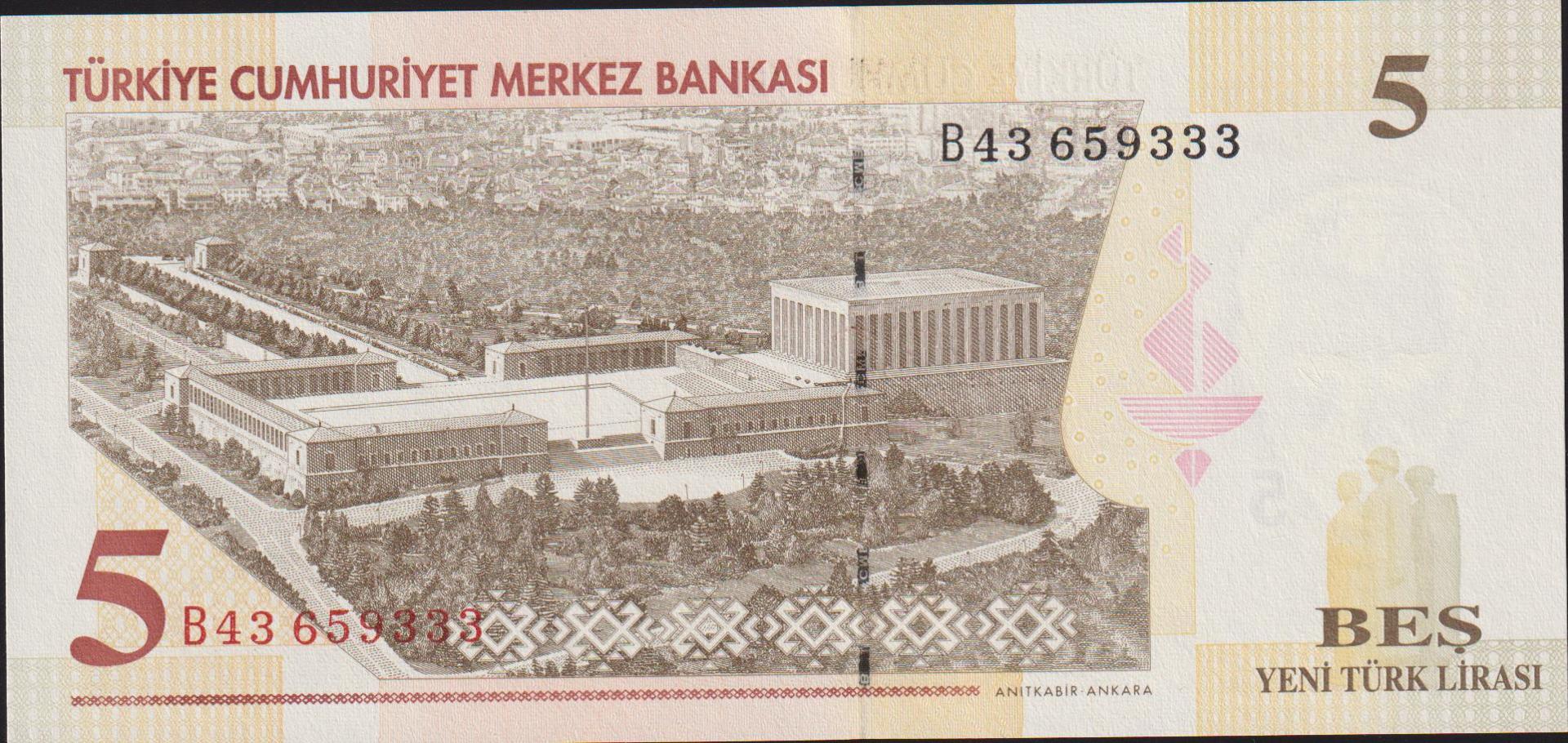 8.Emisyon 5 Ytl B43 659333 Çil