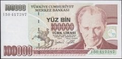 7.Emisyon 3.Tertip 100000 Lira I50 417287 Çil