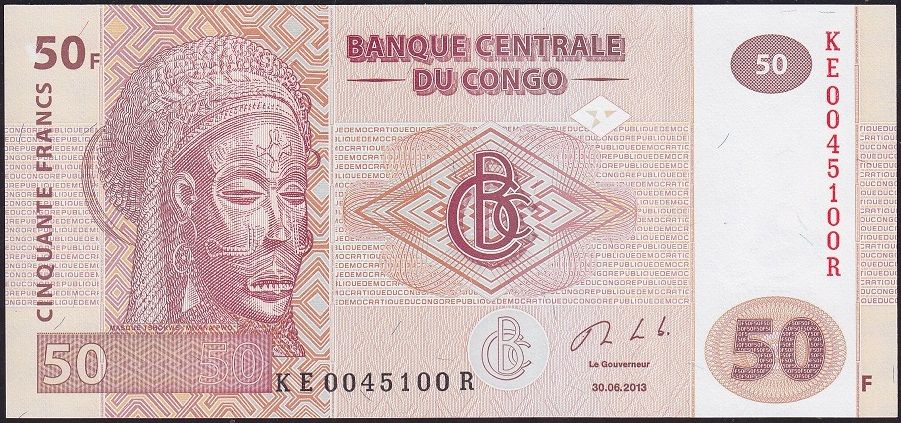 Kongo 50 Frank 2013 Çil 0045100