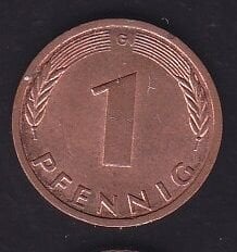 Almanya 1 Pfennig 1990 G