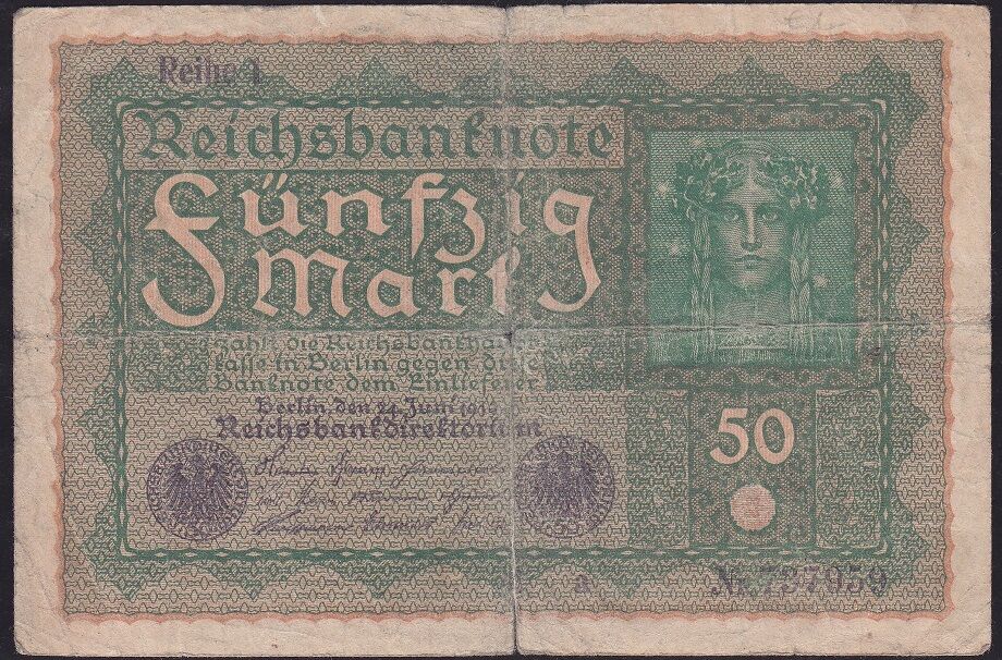 Almanya 50 Mark 1910 Çok İyi -Temiz