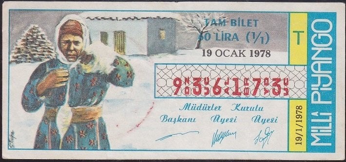 1978 19 Ocak Tam Bilet - T Serisi