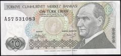 7.Emisyon 1.Tertip 10 Lira A57 531083 Çilaltı