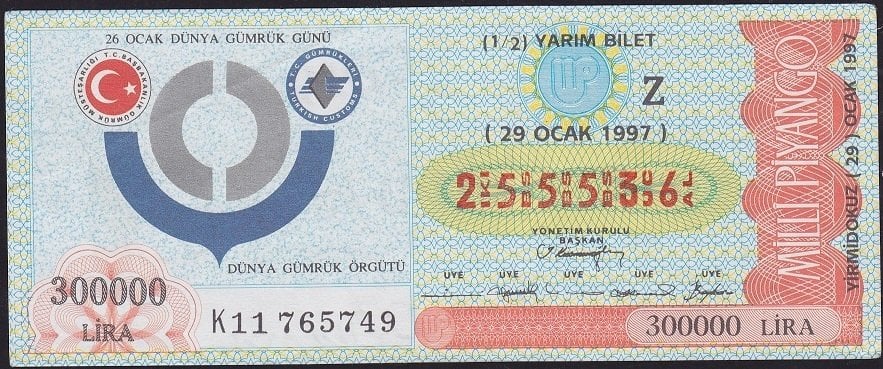 1997 29 Ocak Yarım Bilet - Z Serisi