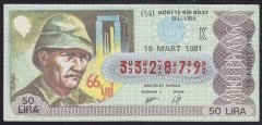 1981 19 MART ÇEYREK BİLET - K SERİSİ