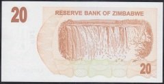 Zimbabwe 20 Dolar 2007 Çil Pick 40