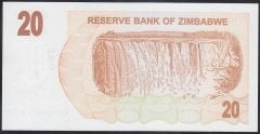 Zimbabwe 20 Dolar 2007 Çil Pick 40