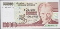 7.Emisyon 3.Tertip 100000 Lira I19 649877 Ççt Çilaltı