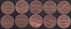AMERİKA 1 CENT 1980-81-82-83-84-85-86-87-88-89 YILLARI 10 LU LOT