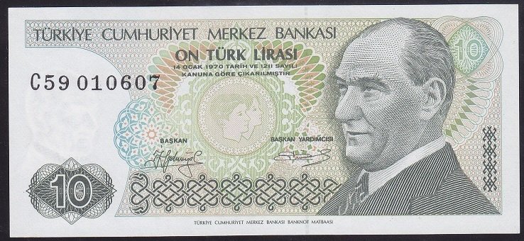 7.EMİSYON 1.TERTİP 10 LİRA C59 010607 ÇİL