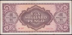 Macaristan 1000000000 Pengo 1946 Çok Temiz+