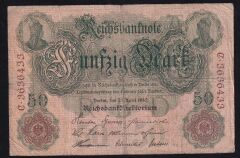 Almanya 50 Mark 1910 Çok Temiz