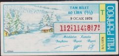 1978 9 Ocak Tam Bilet - T Serisi