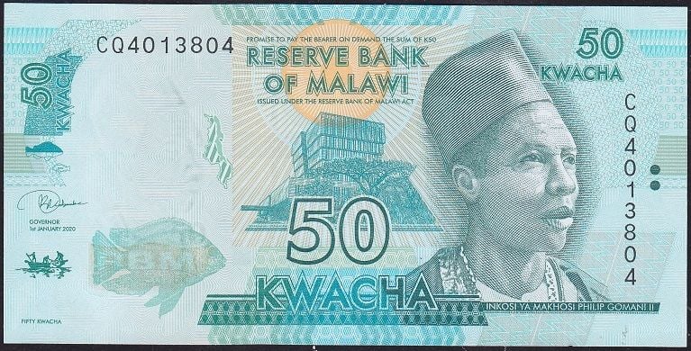 Malawi 50 Kwacha 2020 Çil