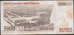 7.Emisyon 5 000 000 Lira F39 155810 Çok Temiz