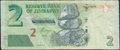 Zimbabwe 2 Dolar 2016 Çok Temiz