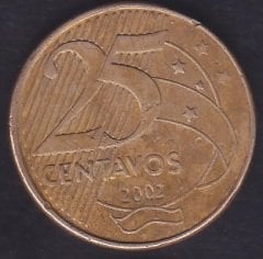 Brezilya 25 Centavos 2002