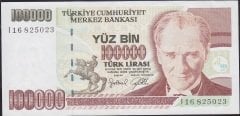 7.Emisyon 3.Tertip 100000 Lira I16 825023 Ççt Çilaltı