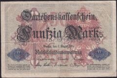 Almanya 50 Mark 1914 Çok Temiz