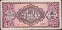 Macaristan 1000000000 Pengo 1946 Çok Temiz+