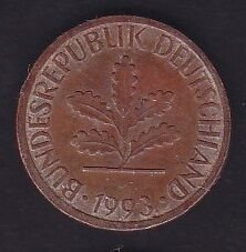 Almanya 1 Pfennig 1993 G