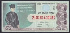 1985 29 EKİM ÇEYREK BİLET N SERİSİ