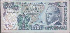 6.EMİSYON 2.TERTİP 500 LİRA O25 287283 ÇÇT + ( DÜZLEME VAR )