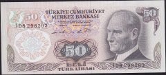 6.Emisyon 1.Tertip 50 Lira I08 298203 Çilaltı Çil