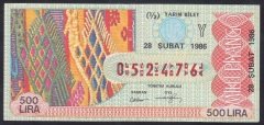 1986 28 ŞUBAT YARIM BİLET Y SERİSİ