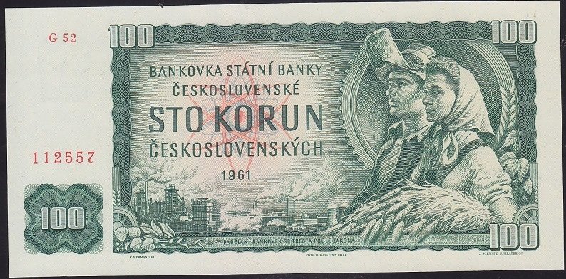 ÇEKOSLOVAKYA 100 KORUN 1961 ÇİL