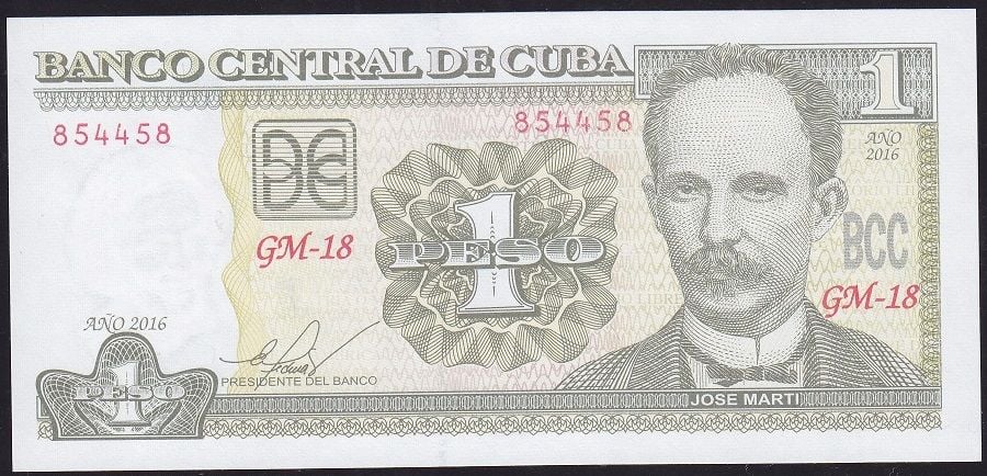 Küba 1 Peso 2016 Çil Pick 128g 854458 Blok Radar