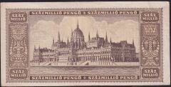 Macaristan 100000000 Pengo 1946 Çok Temiz+