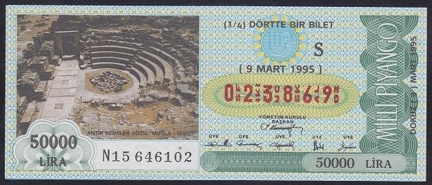1995 9 MART ÇEYREK BİLET