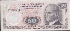 6.Emisyon 1.Tertip 50 Lira I07 238241 Çok Temiz+