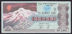 1981 19 ŞUBAT ÇEYREK BİLET - N SERİSİ