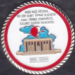 Anıtkabir Atatürk Madalya 43 mm Kapsülünde Çil