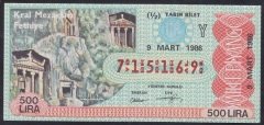 1986 9 MART YARIM BİLET Y SERİSİ